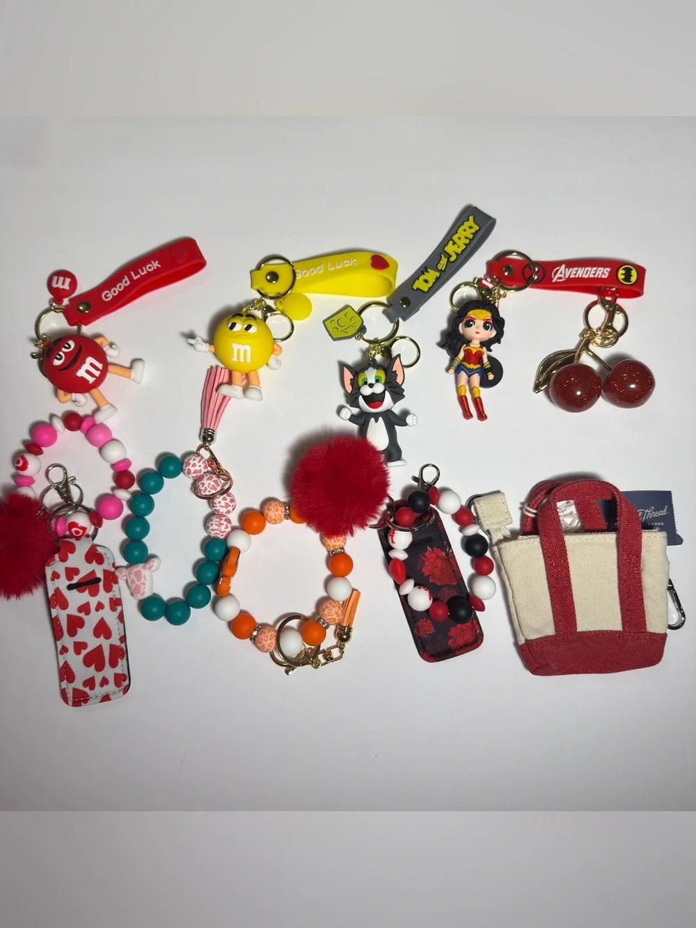NEW Choose 1 Bag Charm Keychain | Purse Charm | Wristlet Cute Silicone Keychain